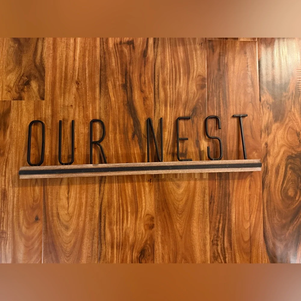 Black Metal 'Our Nest' Wall Decor